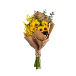 Ayçiçeği ve Mimoza’dan Oluşan Buket