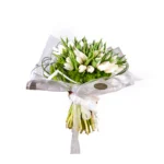 50 Dal Beyaz Lale Buketi