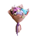 İthal crizintamler ve renkli cantinilerden oluşan mix buket