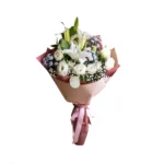 Zarif beyaz lilyum buket